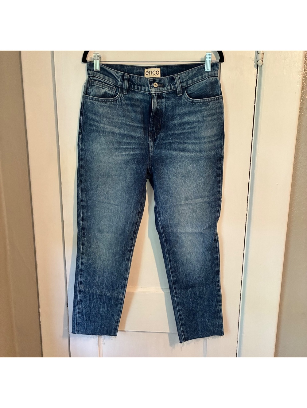 ÉTICA High Rise Cropped Raw Hem Jean 4/XL (14)